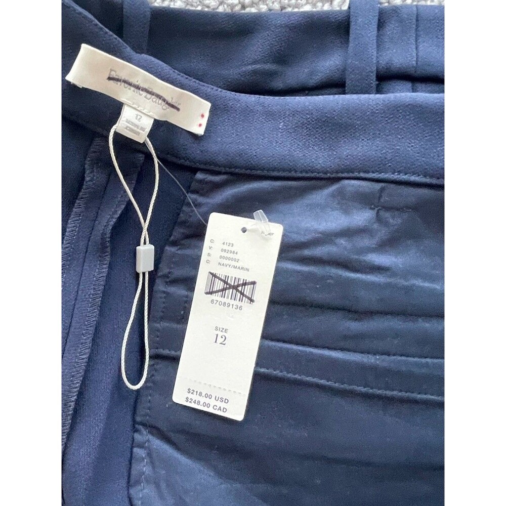 Anthropologie Favorite Daughter Pants Blue Tailored Preppy Wide Leg Sz 12 NWT - Picture 7 of 9